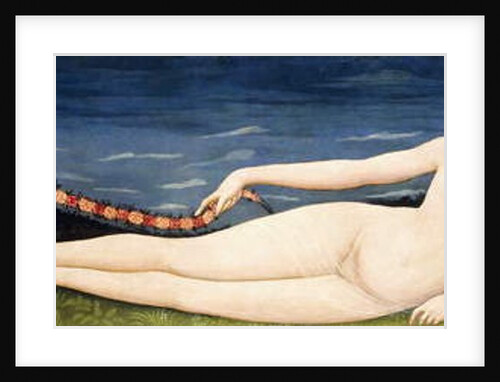 Venus on Pillows holding a Garland of Flowers with a Putto by Paolo di Stefano Badaloni Schiavo