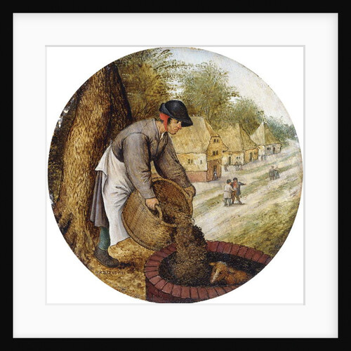 A Proverb - To Fill up the Well After the Calf has Drowned, by Pieter the Younger Brueghel