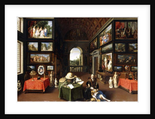 The Interior of a Picture Gallery with Personifications of Painting and Drawing, c.1630 by Flemish School