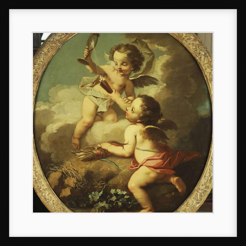 An Allegory of Love - Putti disporting in a Landscape by Etienne Jeaurat