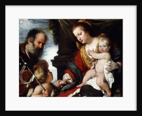 The Holy Family with the Infant St by Bernardo Strozzi