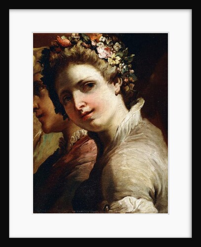 Studies of Heads of a Young Man and Girl by Gaetano Gandolfi