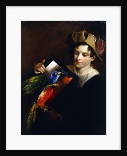 A Boy with a Parrot by Martin Ferdinand Quadal