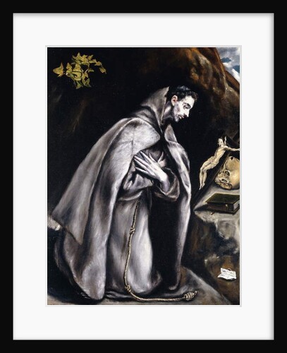Saint Francis kneeling in Meditation by El Greco