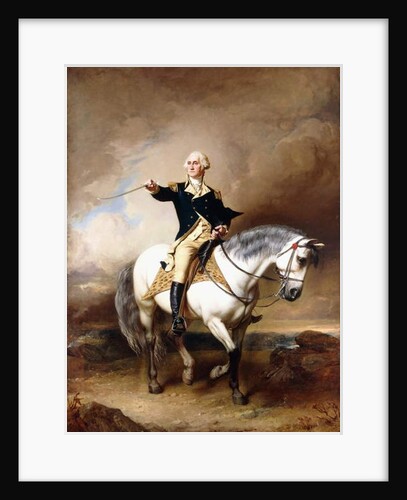 Portrait of George Washington taking the Salute at Trenton by John Faed