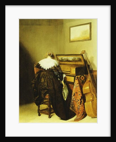 A seated Lady seen from Behind before a Virginal by Pieter Codde