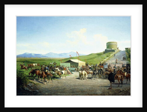 The Roman Hunt near the Tomb of Santa Cecilia, Via Appia Antiqua by Carel Max Gerlach Anton Quaedvlieg