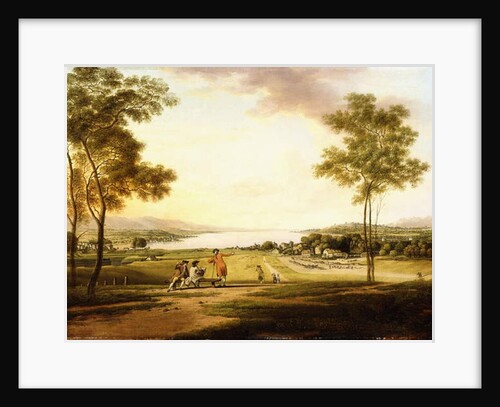 Lake Geneva from the slopes of Cologny looking towards Eaux-Vives by Simon Malgo