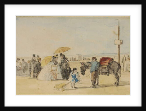 On the Beach, 1866 by Eugene Louis Boudin