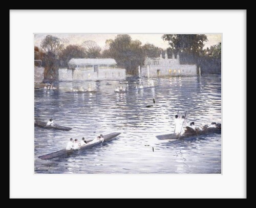 Sunday Evening, Punts on the Thames at Henley, 1924 by Christopher Richard Wynne Nevinson