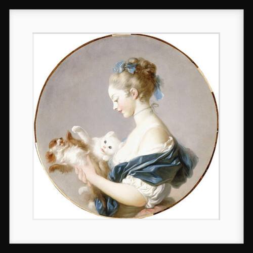 Girl Playing with a Dog and a Cat by Jean-Honore Fragonard