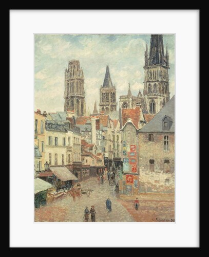 Rue de l'epicerie at Rouen, on a Grey Morning, 1898 by Camille Pissarro