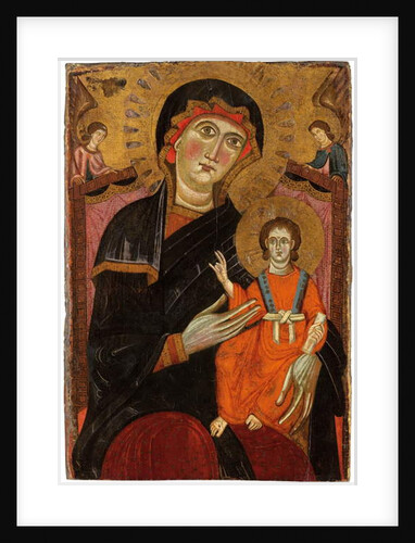 Madonna and Child enthroned with two angels by Master of the Crucifix No. 434