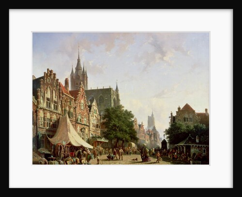 Dutch Street Scene by Adrianus Eversen