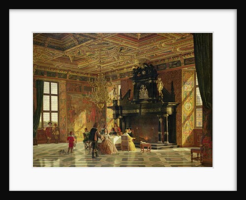 Interior of the Knight's Hall, Palace of Fredericksborg, near Copenhagen by Heinrich Hansen