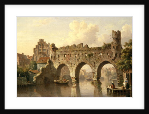 Ruins Over the River Birchel at Zutphan in Holland by Everhardus Koster