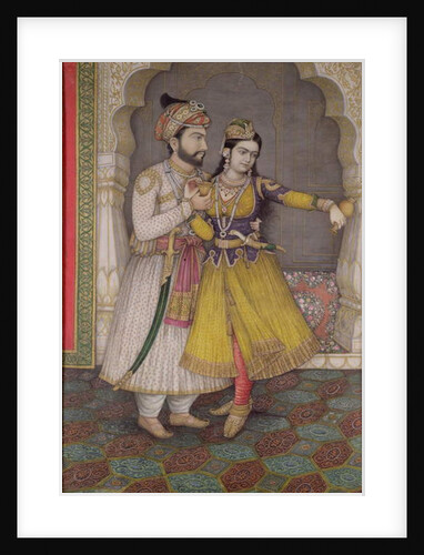 Shah Jahan and Qudsia Begum: the Begum pours away the wine, Kalam by Indian School