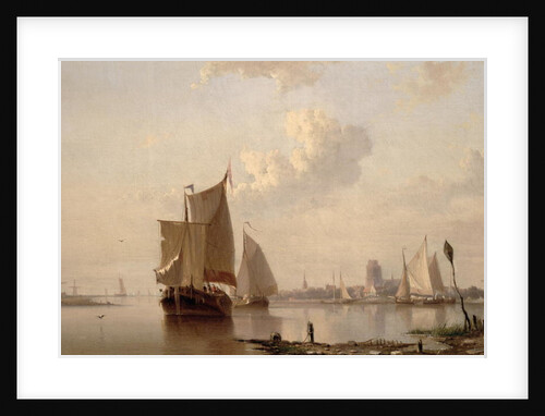 Boats in Harbour by Everhardus Koster