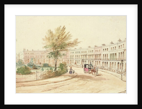 Royal Crescent, Cheltenham, c.1850 by James Charles Oldmeadow