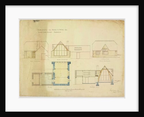 New Studio for Henry A. Payne esq. Saint Loes House, Amberley, 2nd February 1911 by Sidney Barnsley