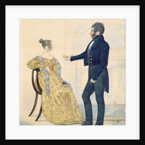 Portrait of Captain and Mrs George Ruddle, c.1835 by Richard Dighton