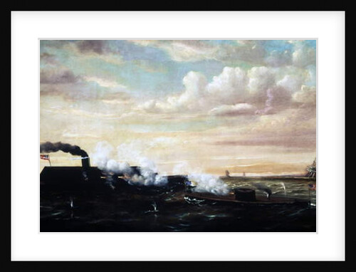 Battle of the Ironclads Monitor and Merrimac, March 9th, 1862, 1877 by William Torgerson