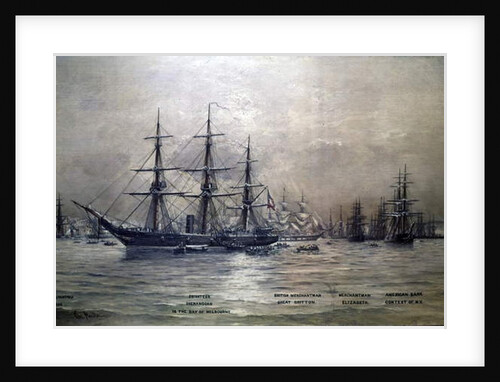 Confederate States Cruiser Shenandoah in the harbour of Melbourne, Australia, 1865, c.1865 by Christian Poulsen