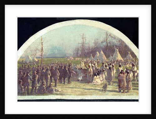 The Last Council of the Potawatomies, 1833, 1900 by Lawrence Carmichael Earle