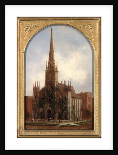 St. Paul's Universalist Church before the fire of 1871, c.1872 by Daniel Folger Bigelow