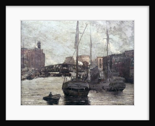 View of the Chicago River showing Clark Street Bridge, 1910-12 by William Clusmann