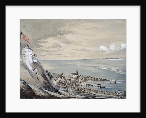 Fort and village of Mackinaw, with the Indian encampment, September 1842 by Henry Francis Ainslie