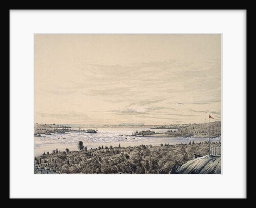 Sault de Ste. Marie between Lakes Huron and Superior, 1842 by Henry Francis Ainslie