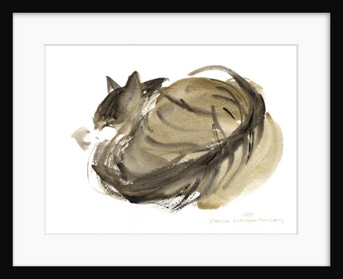 Sleeping cat, 1984 by Claudia Hutchins-Puechavy