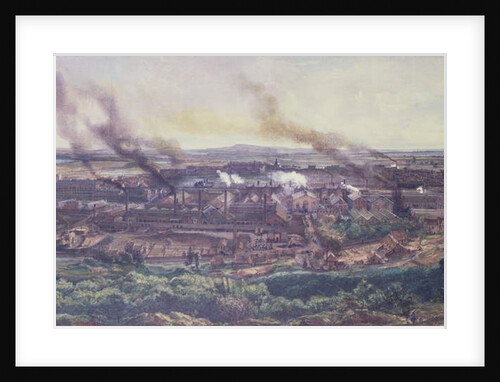 Factories at Le Creusot in 1848, 1855 by Ignace Francois Bonhomme