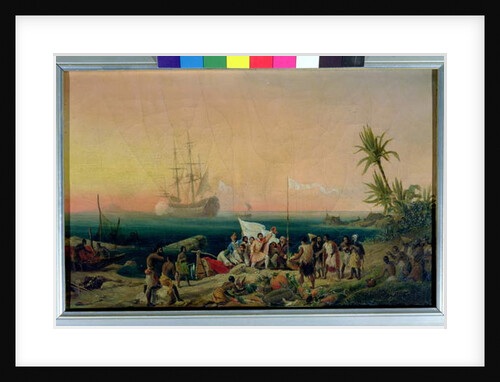Jean de Bethencourt, Norman Navigator, discovering the island of Lanzarote in 1402, 1848 by Ambroise-Louis Garneray