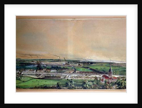 Industrial landscape in the Blanzy coal field, Saone-et-Loire, c.1860 by Ignace Francois Bonhomme