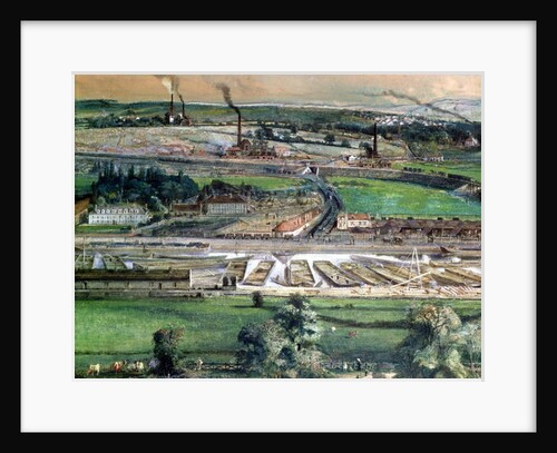 Industrial landscape in the Blanzy coal field, Saone-et-Loire, c.1860 by Ignace Francois Bonhomme