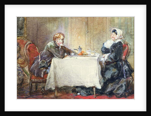 Alfred de Musset and George Sand at the Table by Eugene-Louis Lami