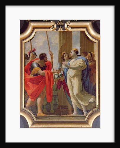 Polydamne giving Menelaus and Helen the medicines Enula Campana and Moly by Simon Vouet