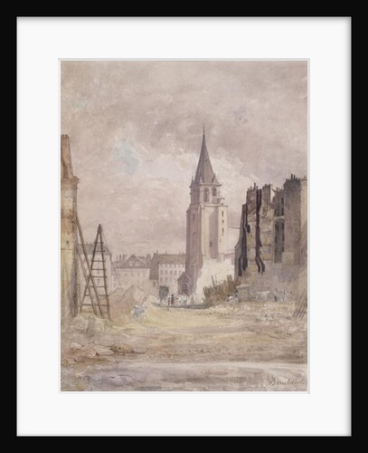 Demolition of Saint-Germain-des-Pres, c. 1867-68 by Prudent Leon Bouchaud