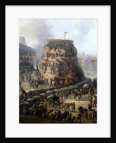 The Emperor Napoleon III and the Empress Eugenie visiting the Chaillot Hill while being levelled, 1867 by Louis Moullin