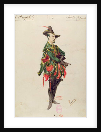Costume of the Hunter Samiel for the opera 'Der Freischutz' by Carl Maria von Weber 1841 by Paul Lormier