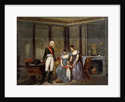 The Empress Josephine presenting her daughter, Hortense and grandson, Louis-Napoléon to Tsar Alexander at Malmaison in May 1814 by Jean Louis Victor Viger du Vigneau