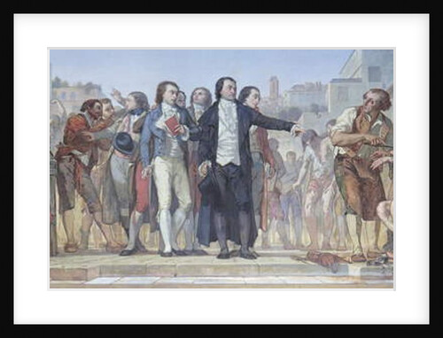 Philippe Pinel releasing lunatics from their chains at the Bicetre asylum in Paris in 1793, c.1840-50 by Charles Louis Lucien Muller