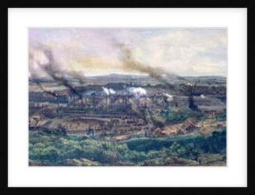 Factories at Le Creusot in 1848, 1855 by Ignace Francois Bonhomme