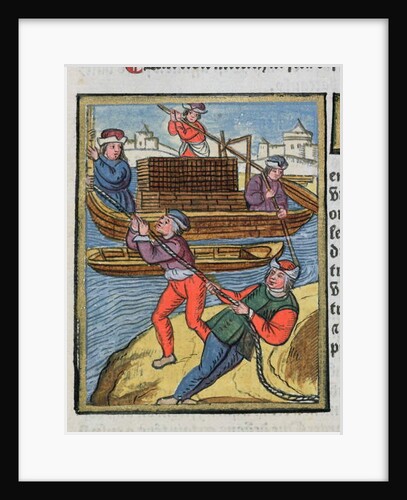 Wood transport on the River Seine by Antoine Verard