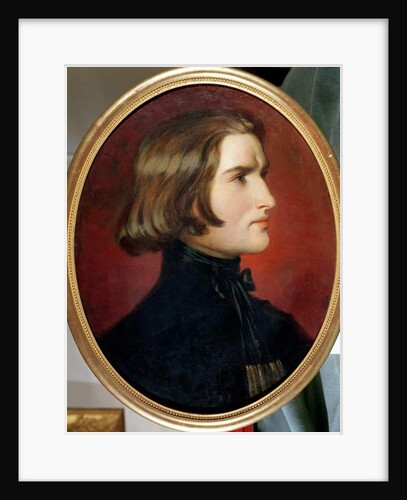 Portrait of Franz Liszt 1838 by Charles Edouard Boutibonne
