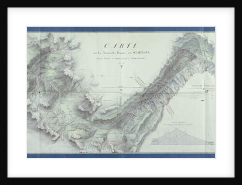 Map of the New Simplon Pass, 1803 by Nicolas Ceard