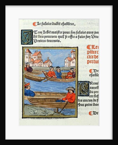 Ferrymen on the River Seine by Antoine (attr. to) Verard