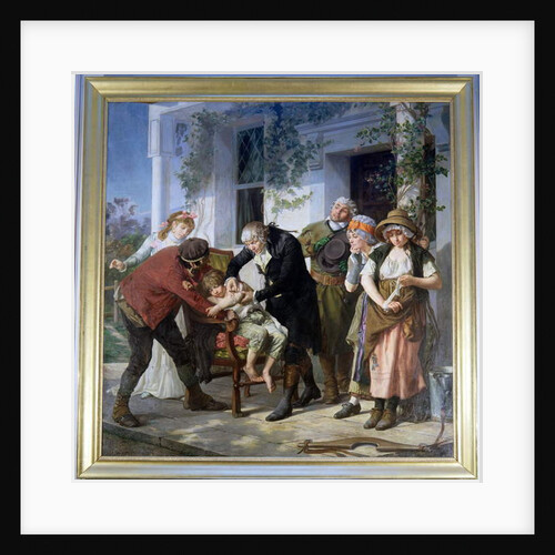 Edward Jenner performing the first vaccination against Smallpox in 1796, 1879 by Gaston Melingue